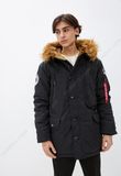 Куртка Alpha Industries N-3B Alpine Parka Чорна 28495 фото