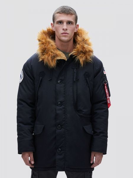 Куртка Alpha Industries N-3B Alpine Parka Чорна 28495 фото