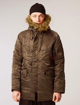 Куртка Alpha Industries N-3b Slim Fit Parka Коричнева 27788 фото