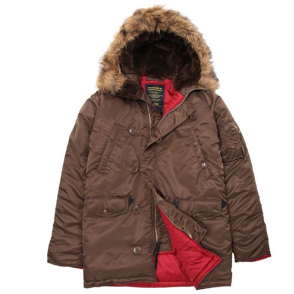 Куртка Alpha Industries N-3b Slim Fit Parka Коричнева 27788 фото