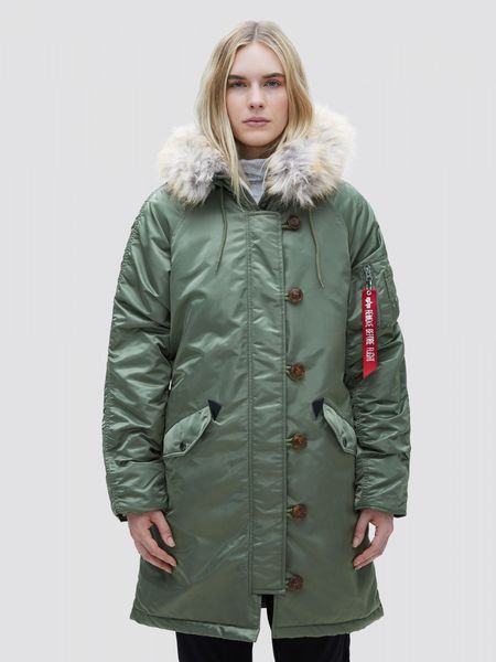 Жіноча зимова куртка N-3b Alpha Industries Elyse Parka Зелена 28830 фото