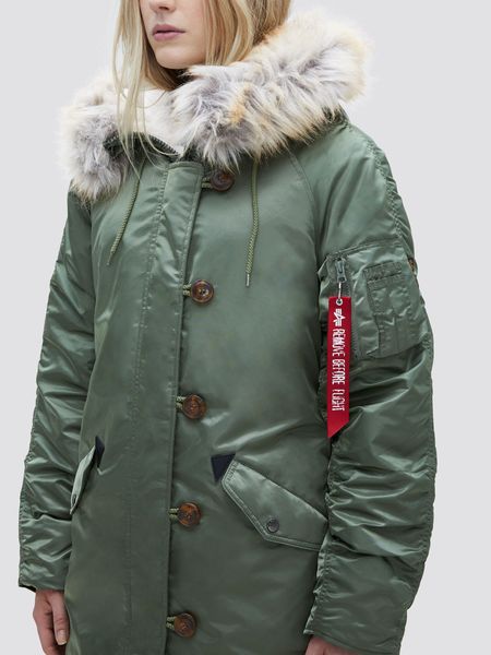 Жіноча зимова куртка N-3b Alpha Industries Elyse Parka Зелена 28830 фото