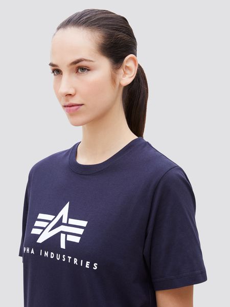 Футболка Alpha Industries BASIC LOGO TEE Синя 28996 фото