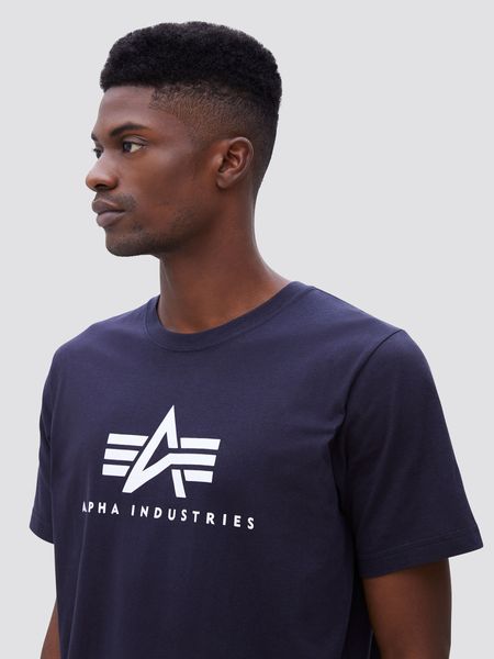 Футболка Alpha Industries BASIC LOGO TEE Синя 28996 фото