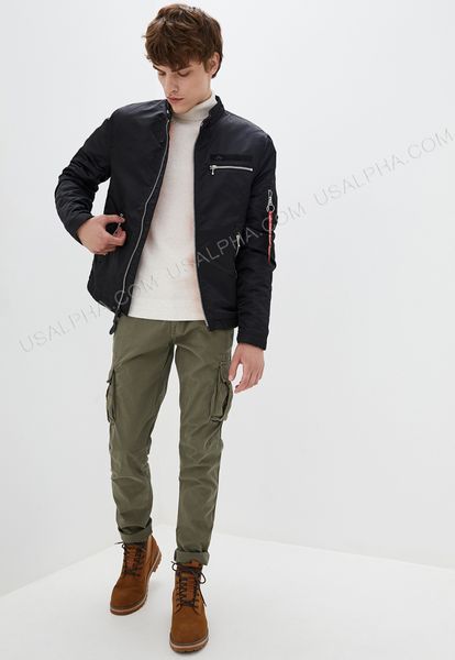 Куртка Alpha Industries Machina Biker Jacket Чорна 28394 фото