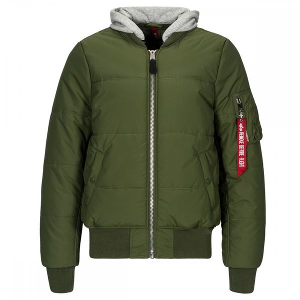 Куртка-бомбер Alpha Industries MA-1 Natus Quilted Зелена 27647 фото