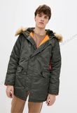 Куртка Alpha Industries N-3b Slim Fit Parka Сіра 27793 фото