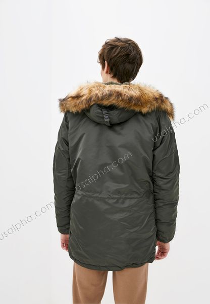 Куртка Alpha Industries N-3b Slim Fit Parka Сіра 27793 фото