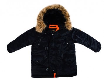 Куртка Alpha Industries Youth N-3B Чорна 28936 фото