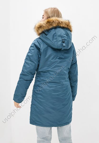 Жіноча зимова куртка N-3b Alpha Industries Elyse Parka Блакитна 28835 фото