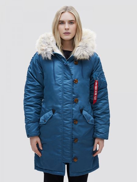 Жіноча зимова куртка N-3b Alpha Industries Elyse Parka Блакитна 28835 фото