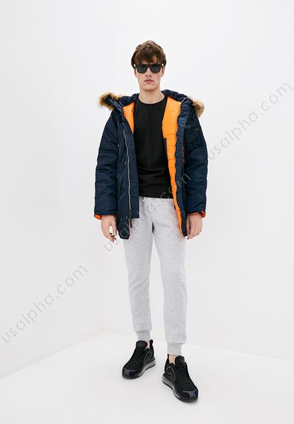 Куртка Alpha Industries N-3b Slim Fit Parka Синя 27746 фото