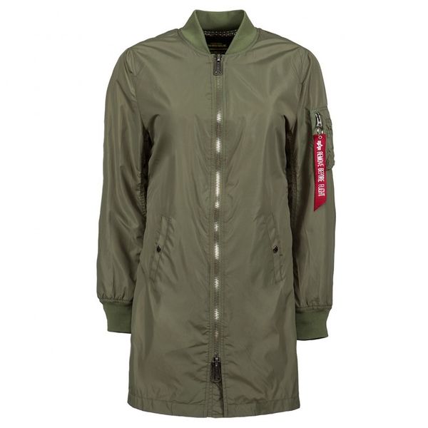 Куртка жіноча Alpha Industries L-2b Long W Зелена 28810 фото