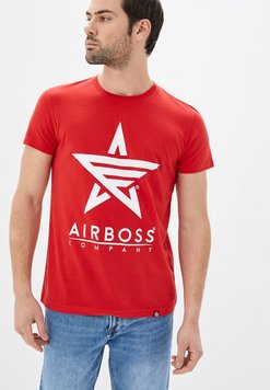 Футболка Airboss White Logo Tee Червона 29139 фото