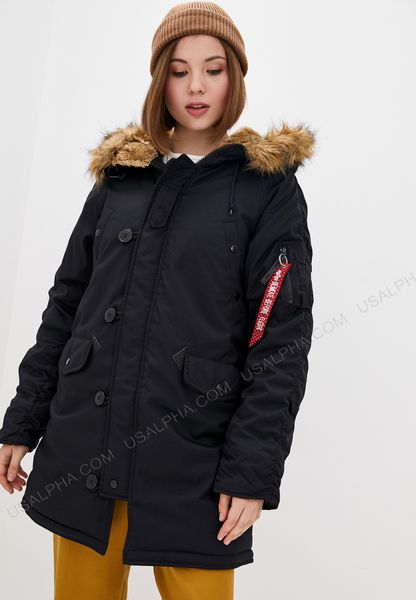 Жіноча куртка "аляска" Alpha Industries Altitude Women Чорна 28752 фото