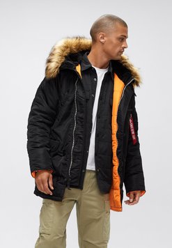 Куртка Alpha Industries N-3b Slim Fit Parka Чорна 27748 фото