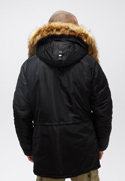 Куртка Alpha Industries N-3b Slim Fit Parka Чорна 27748 фото