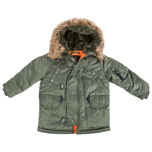 Куртка Alpha Industries Youth N-3B Зелена 28940 фото