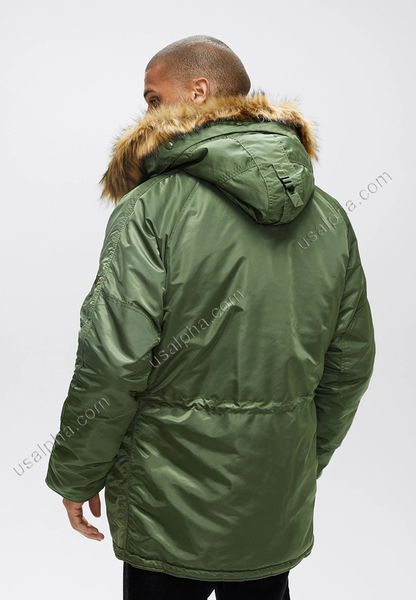 Куртка Alpha Industries N-3b Slim Fit Parka Зелена 27749 фото