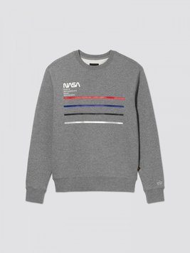 Світшот (кофта) Alpha Industries Nasa Line Crew Sweatshirt Сірий 29007 фото