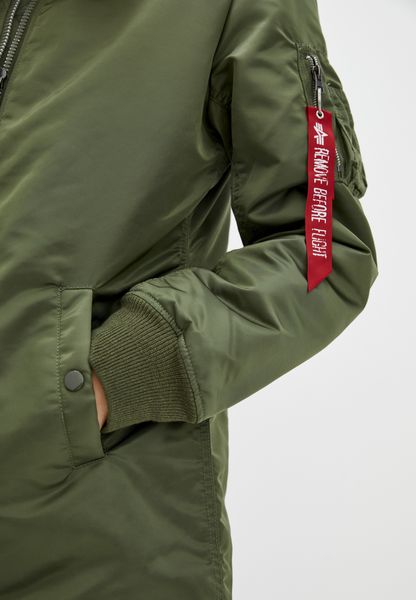 Куртка Alpha Industries MA-1 Long W Зелена 28815 фото