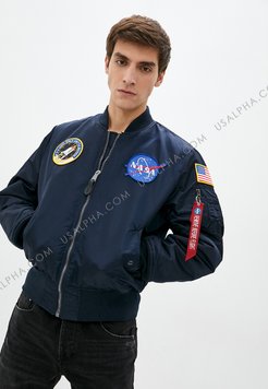 Куртка Alpha Industries MA-1 NASA Синя 28014 фото