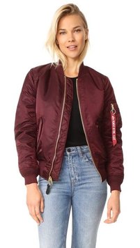 Жіноча куртка Alpha Industries MA-1 Women Бордова 28771 фото