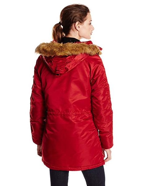 Жіноча зимова куртка N-3b Alpha Industries N-3B Women Червона 28730 фото