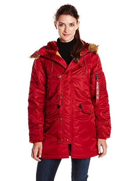 Жіноча зимова куртка N-3b Alpha Industries N-3B Women Червона 28730 фото