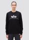 Світшот (кофта) Alpha Industries BASIC LOGO LONG SLEEVE TEE Чорна 28980 фото 4