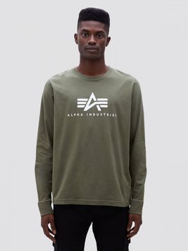 Світшот (кофта) Alpha Industries BASIC LOGO LONG SLEEVE TEE Зелена 28981 фото