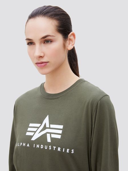 Світшот (кофта) Alpha Industries BASIC LOGO LONG SLEEVE TEE Зелена 28981 фото