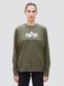 Світшот (кофта) Alpha Industries BASIC LOGO LONG SLEEVE TEE Зелена 28981 фото 3