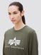 Світшот (кофта) Alpha Industries BASIC LOGO LONG SLEEVE TEE Зелена 28981 фото 7