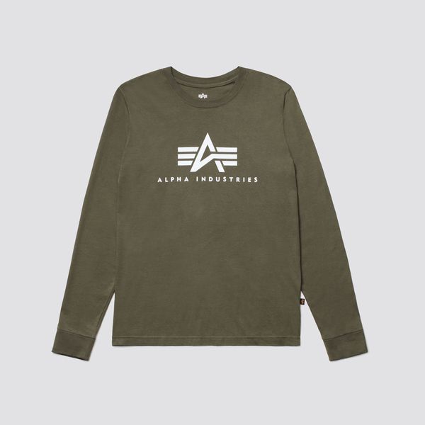 Світшот (кофта) Alpha Industries BASIC LOGO LONG SLEEVE TEE Зелена 28981 фото