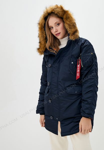 Жіноча зимова куртка N-3b Alpha Industries N-3B Women Синя 28735 фото