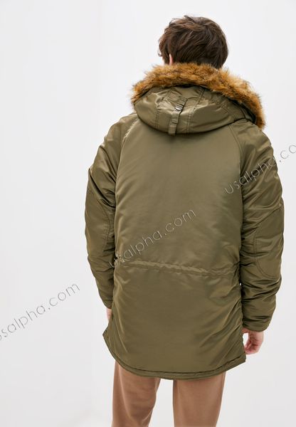 Куртка Alpha Industries N-3b Slim Fit Parka Зелена 27812 фото