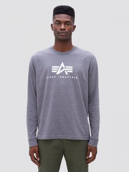 Світшот (кофта) Alpha Industries BASIC LOGO LONG SLEEVE TEE Сіра 28986 фото