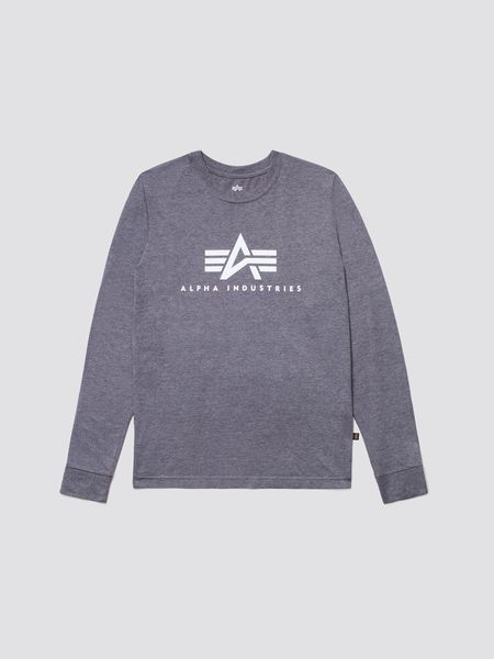 Світшот (кофта) Alpha Industries BASIC LOGO LONG SLEEVE TEE Сіра 28986 фото