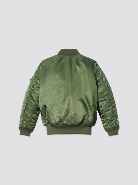 Дитяча куртка Alpha Industries MA-1 с нашивками Зелена 28957 фото