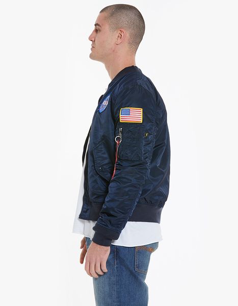 Куртка-бомбер Alpha Industries NASA L-2b Синя 28298 фото