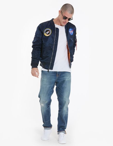 Куртка-бомбер Alpha Industries NASA L-2b Синя 28298 фото