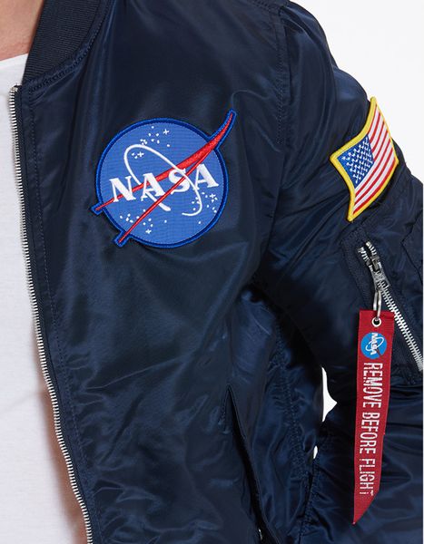 Куртка-бомбер Alpha Industries NASA L-2b Синя 28298 фото