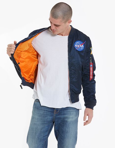 Куртка-бомбер Alpha Industries NASA L-2b Синя 28298 фото