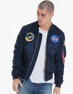 Куртка-бомбер Alpha Industries NASA L-2b Синя 28300 фото