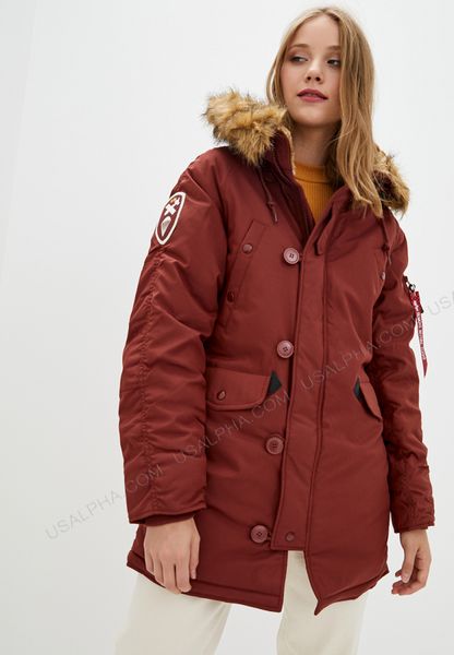 Жіноча куртка "аляска" Alpha Industries Altitude Women Червона 28745 фото