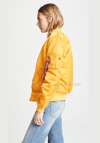 Жіноча куртка Alpha Industries MA-1 Women Жовтий 28786 фото