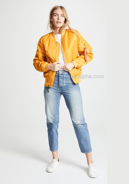 Жіноча куртка Alpha Industries MA-1 Women Жовтий 28786 фото