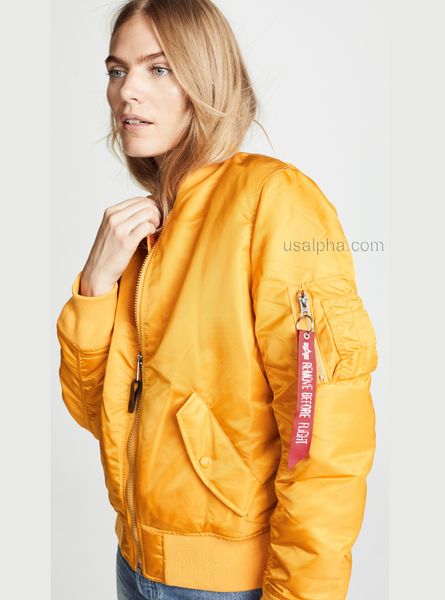 Жіноча куртка Alpha Industries MA-1 Women Жовтий 28786 фото