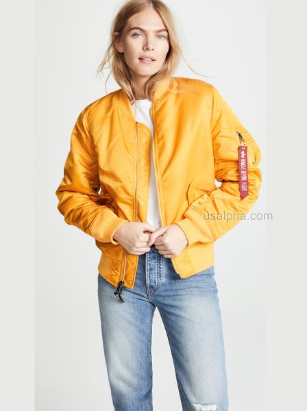 Жіноча куртка Alpha Industries MA-1 Women Жовтий 28786 фото